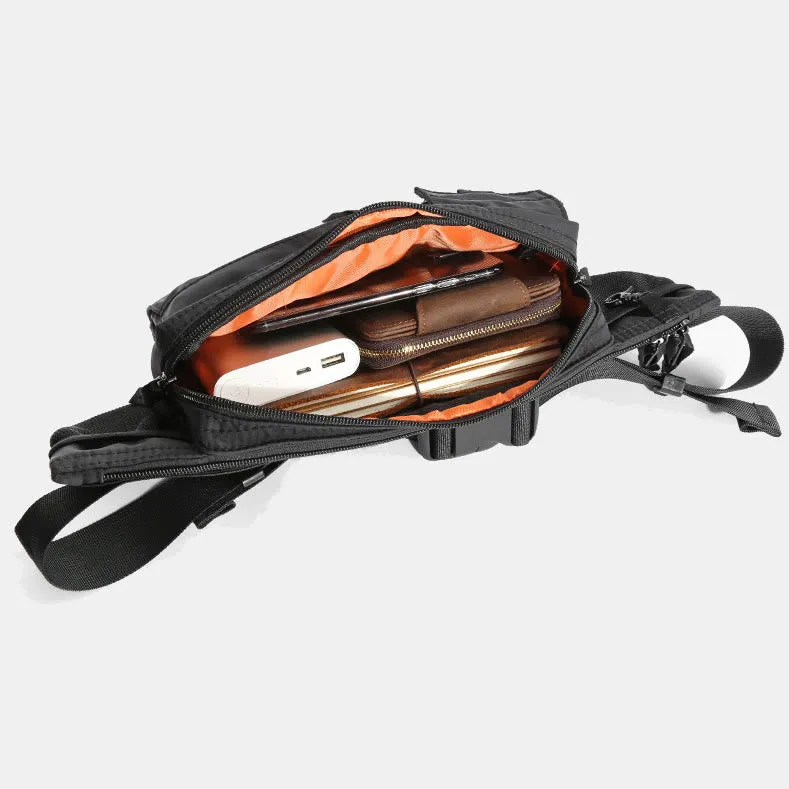 Waist Bag For Men Solid Color Oxford Crossbody Chest Bag