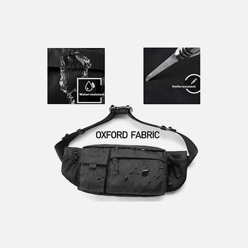 Waist Bag For Men Solid Color Oxford Crossbody Chest Bag