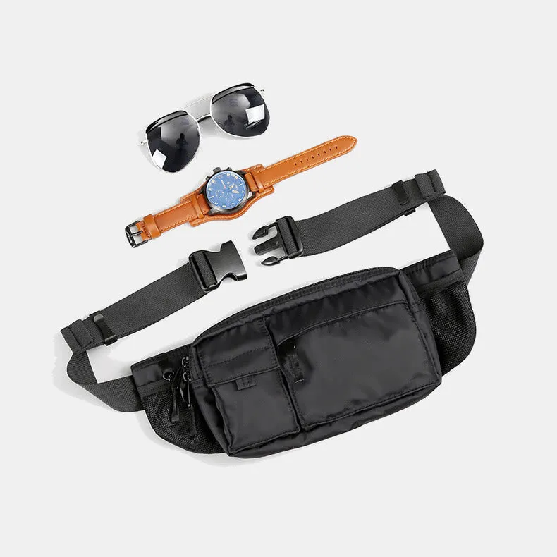 Waist Bag For Men Solid Color Oxford Crossbody Chest Bag