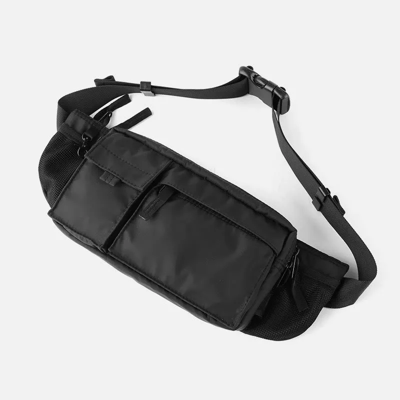 Waist Bag For Men Solid Color Oxford Crossbody Chest Bag