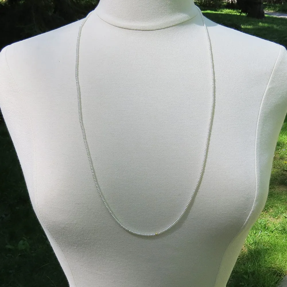 White Pearl Wrap Bracelet & Necklace