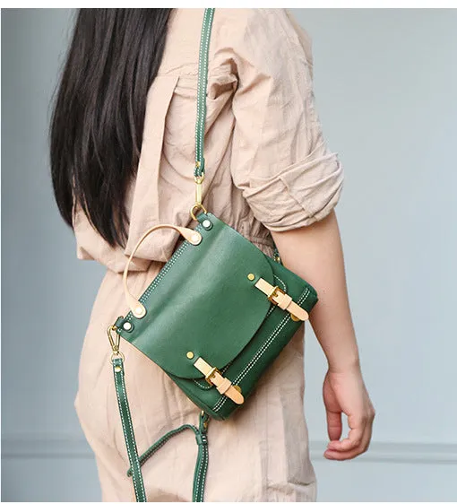Womens Casual Backpack Leather Cross Shoulder Bag For Women