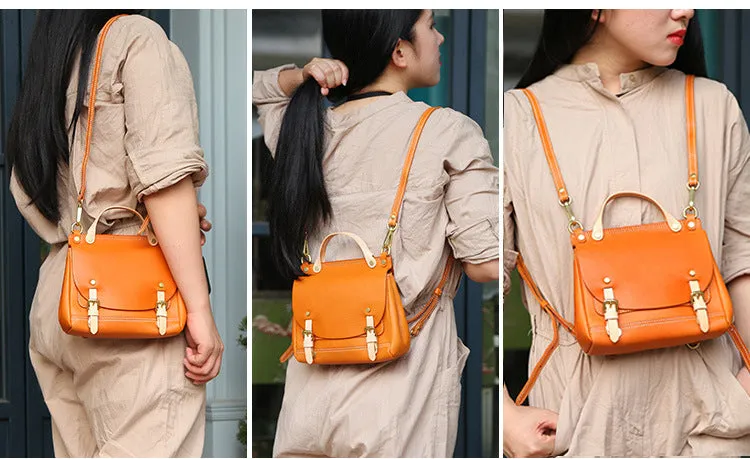 Womens Casual Backpack Leather Cross Shoulder Bag For Women