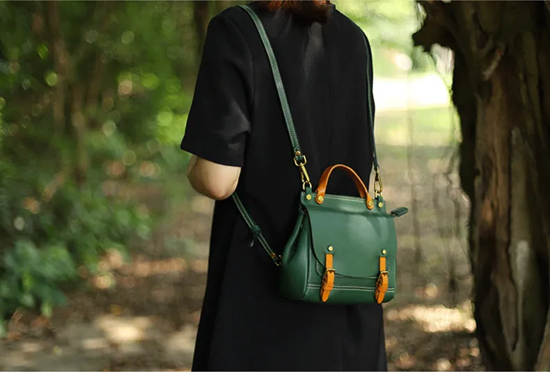 Womens Casual Backpack Leather Cross Shoulder Bag For Women