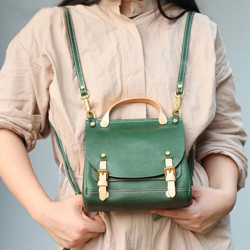 Womens Casual Backpack Leather Cross Shoulder Bag For Women