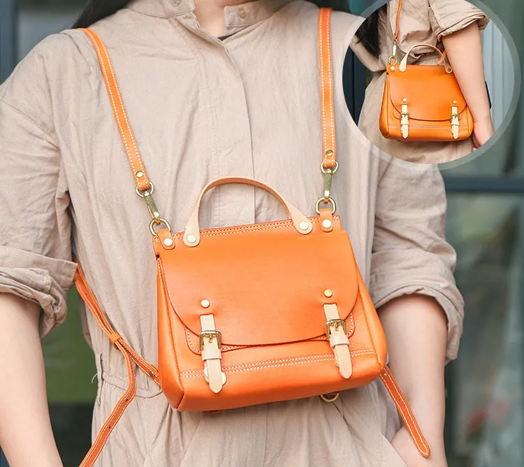 Womens Casual Backpack Leather Cross Shoulder Bag For Women