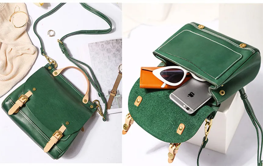 Womens Casual Backpack Leather Cross Shoulder Bag For Women