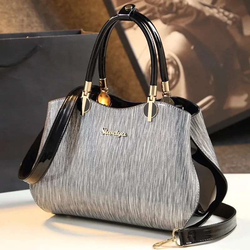 Women's Patent Leather Messenger Shoulder Handbag