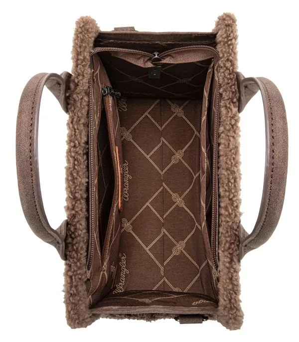 Wrangler Aztec Sherpa Tote Crossbody Bag