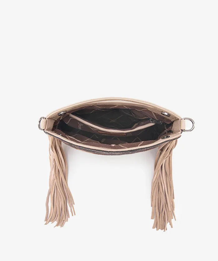 Wrangler Tooled Fringe Crossbody Bag